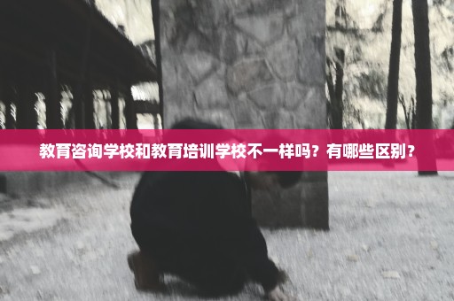 教育咨询学校和教育培训学校不一样吗？有哪些区别？