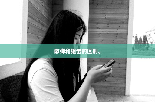 散弹和狙击的区别。