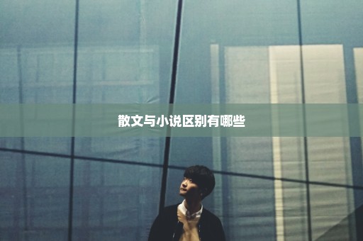 散文与小说区别有哪些