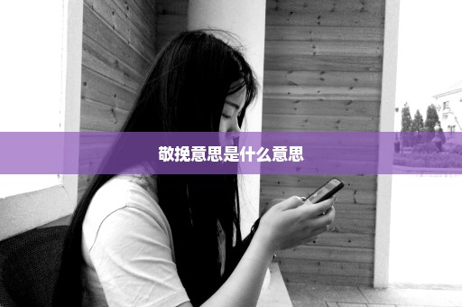 敬挽意思是什么意思