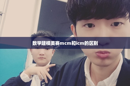 数学建模美赛mcm和icm的区别