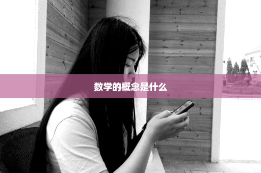 数学的概念是什么