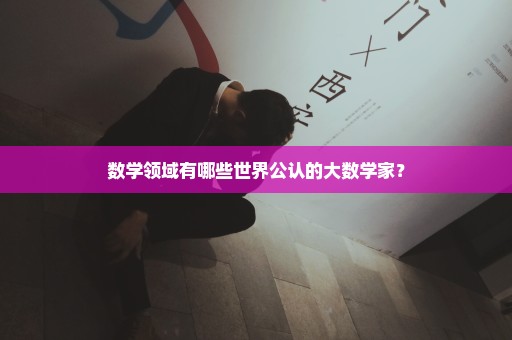 数学领域有哪些世界公认的大数学家？