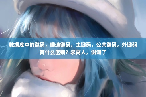 数据库中的键码，候选键码，主键码，公共键码，外键码有什么区别？求高人，谢谢了