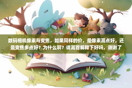 数码相机像素与变焦，如果同样的价，是像素高点好，还是变焦多点好？为什么啊？请高首解释下好吗，谢谢了