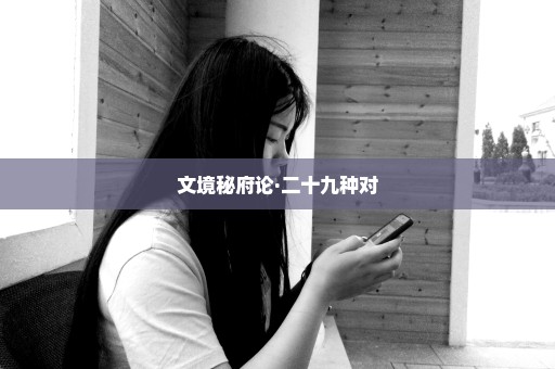 文境秘府论·二十九种对