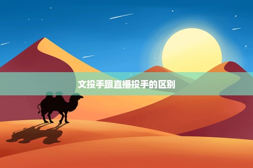文投手跟直播投手的区别