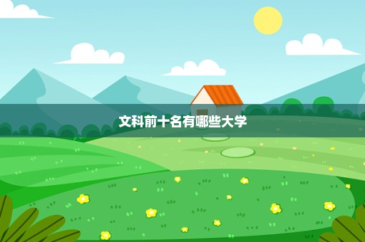文科前十名有哪些大学