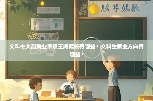 文科十大高就业率及王牌院校有哪些？文科生就业方向有哪些？