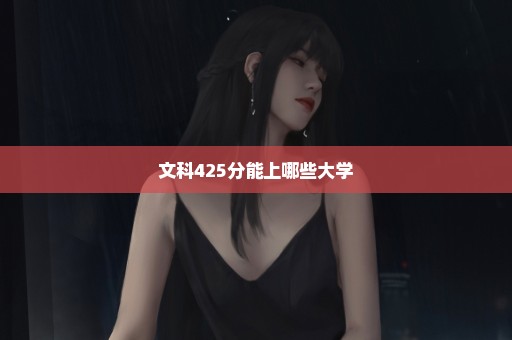 文科425分能上哪些大学