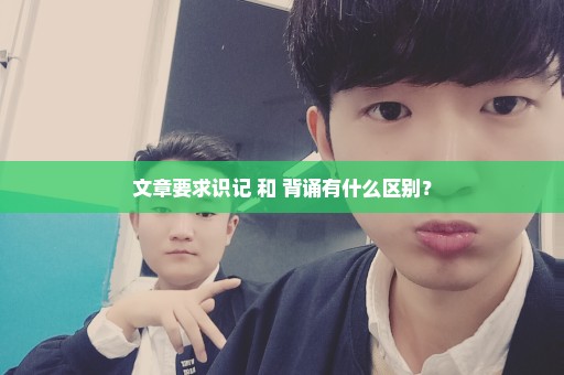文章要求识记 和 背诵有什么区别？