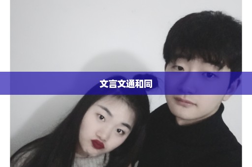 文言文通和同