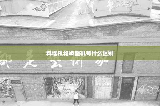 料理机和破壁机有什么区别
