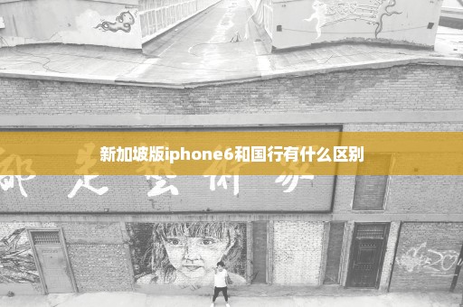 新加坡版iphone6和国行有什么区别