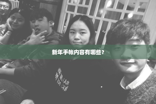 新年手帐内容有哪些？