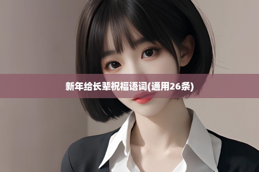 新年给长辈祝福语词(通用26条)