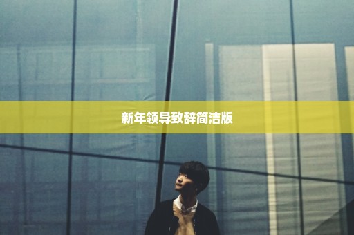 新年领导致辞简洁版