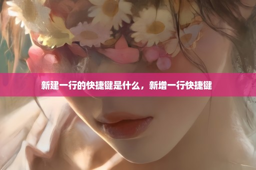 新建一行的快捷键是什么，新增一行快捷键 
