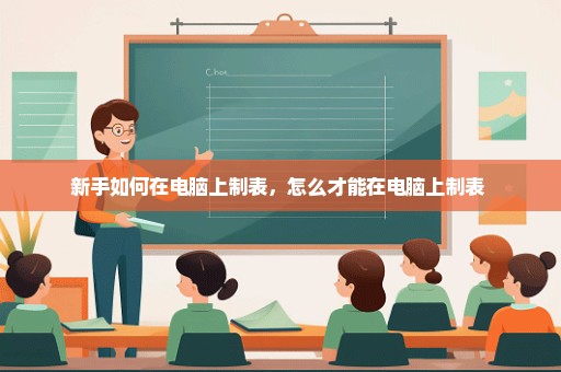 新手如何在电脑上制表，怎么才能在电脑上制表 