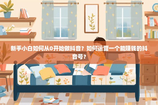 新手小白如何从0开始做抖音？如何运营一个能赚钱的抖音号？