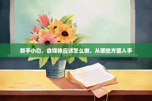 新手小白，自媒体应该怎么做，从哪些方面入手