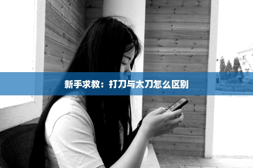 新手求教：打刀与太刀怎么区别