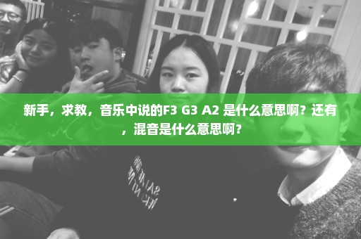 新手，求教，音乐中说的F3 G3 A2 是什么意思啊？还有，混音是什么意思啊？