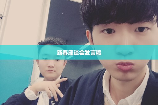 新春座谈会发言稿