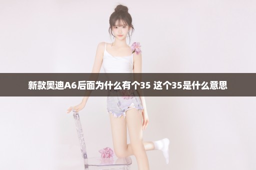 新款奥迪A6后面为什么有个35 这个35是什么意思