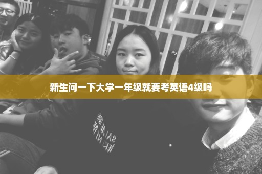 新生问一下大学一年级就要考英语4级吗