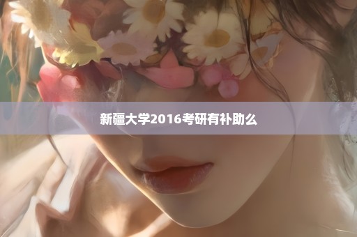 新疆大学2016考研有补助么