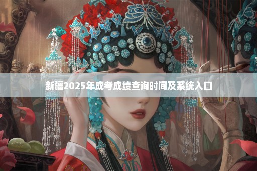 新疆2025年成考成绩查询时间及系统入口
