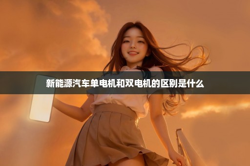 新能源汽车单电机和双电机的区别是什么
