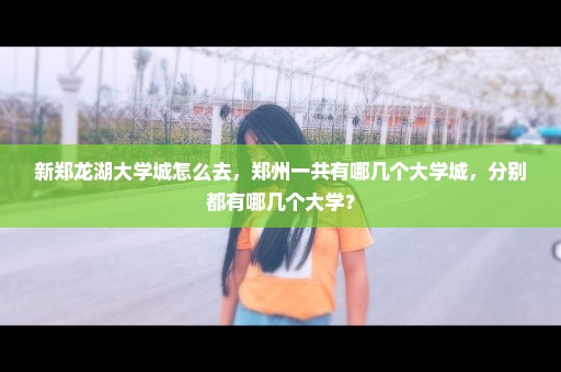 新郑龙湖大学城怎么去，郑州一共有哪几个大学城，分别都有哪几个大学？