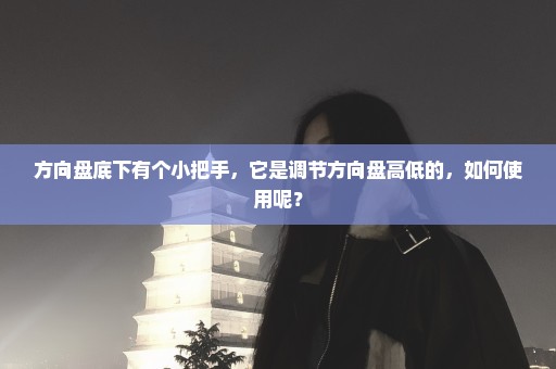方向盘底下有个小把手，它是调节方向盘高低的，如何使用呢？