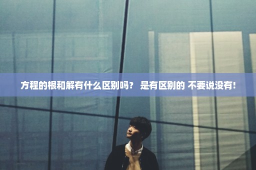 方程的根和解有什么区别吗？ 是有区别的 不要说没有!