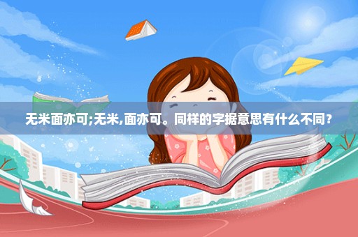 无米面亦可;无米,面亦可。同样的字据意思有什么不同？