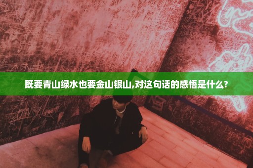 既要青山绿水也要金山银山,对这句话的感悟是什么?