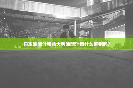 日本油醋汁和意大利油醋汁有什么区别吗？