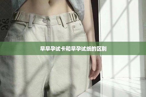 早早孕试卡和早孕试纸的区别