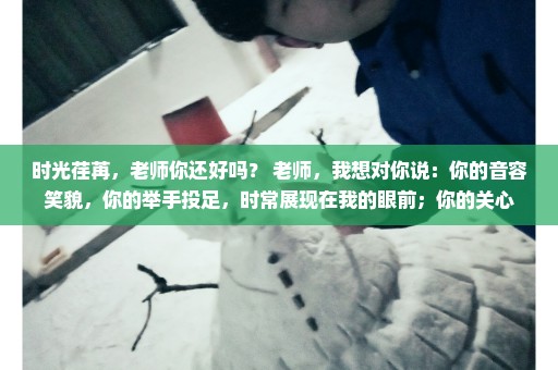 时光荏苒，老师你还好吗？ 老师，我想对你说：你的音容笑貌，你的举手投足，时常展现在我的眼前；你的关心
