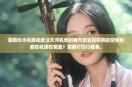 昆明长水机场和武汉天河机场的南方航空和祥鹏航空柜台都在机场在哪里？需要打印行程单。
