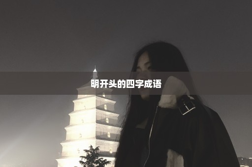 明开头的四字成语