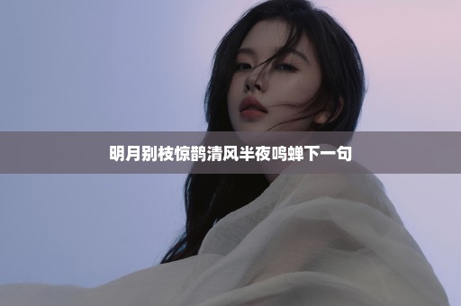 明月别枝惊鹊清风半夜鸣蝉下一句