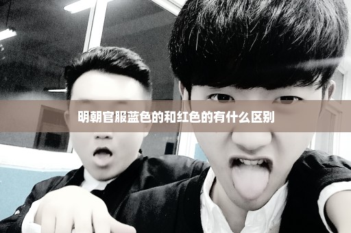 明朝官服蓝色的和红色的有什么区别