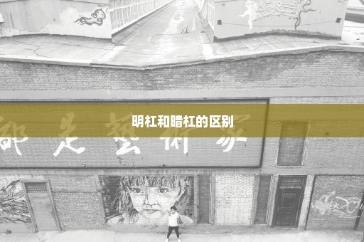 明杠和暗杠的区别