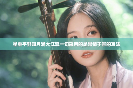星垂平野阔月涌大江流一句采用的是寓情于景的写法