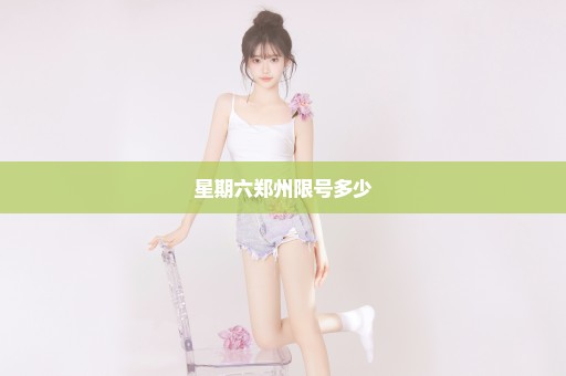 星期六郑州限号多少