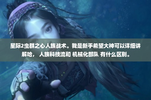 星际2虫群之心人族战术。我是新手希望大神可以详细讲解哈， 人族科技流和 机械化部队 有什么区别。