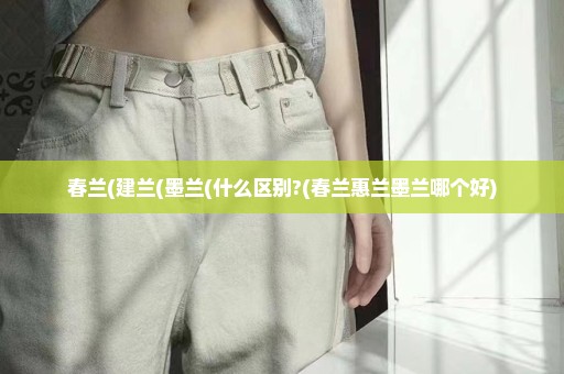 春兰(建兰(墨兰(什么区别?(春兰惠兰墨兰哪个好)